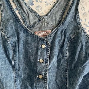 Guess jean vest top